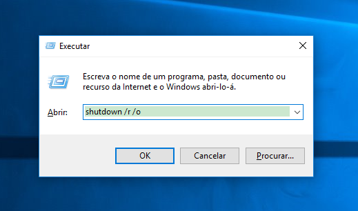 digite comando sobre shutdown