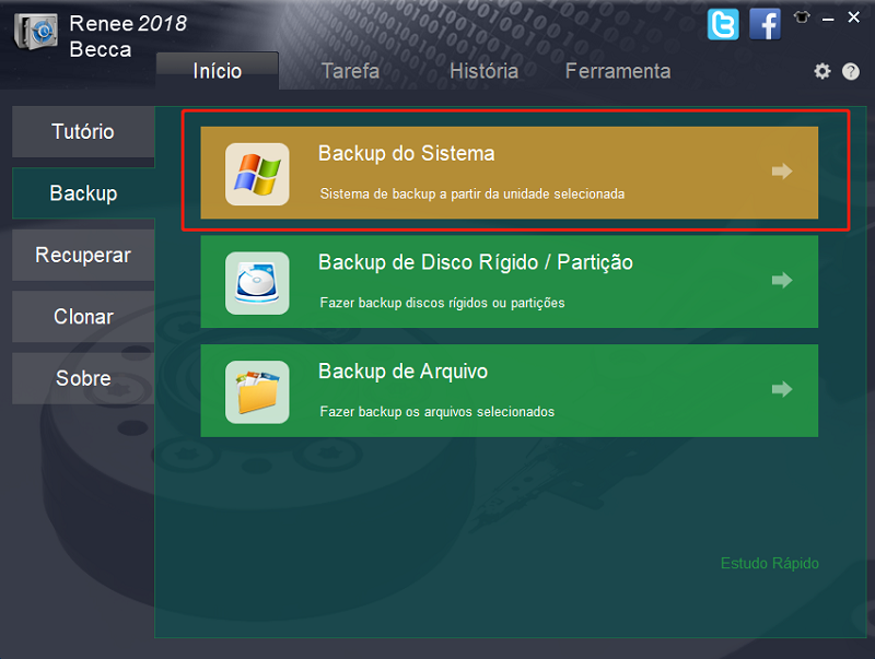 fazer backup de sistema