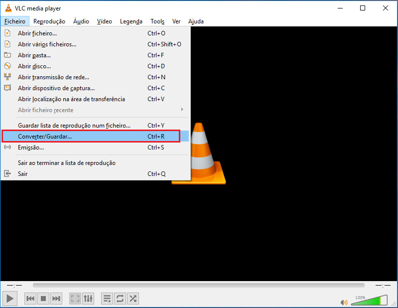 Conversão de VLC media player