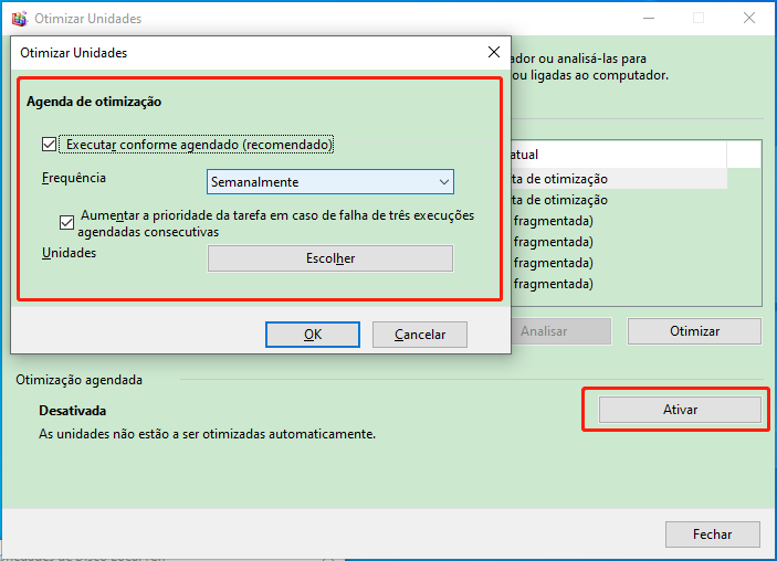 fazer regularmente otimização automática