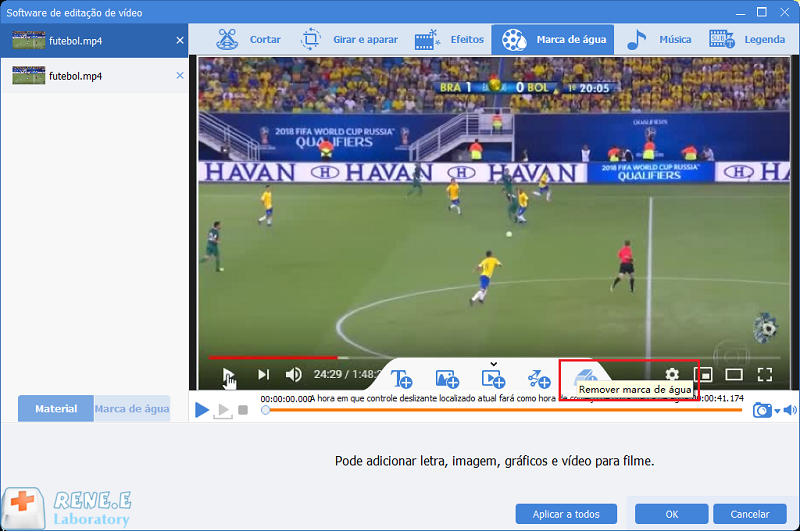 remover marca d'água no vídeo