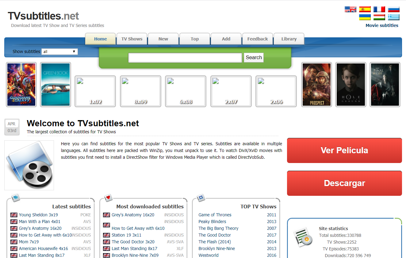 baixar legendas com Tvsubtitles