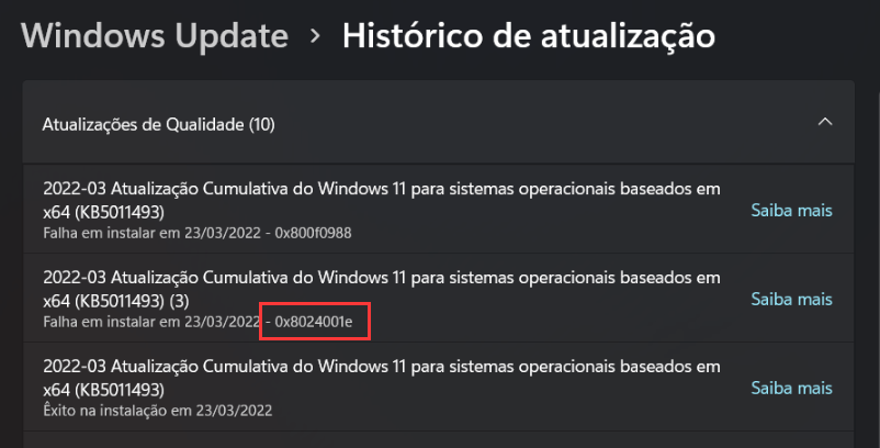 Erro de atualização do Windows 0x8024001e