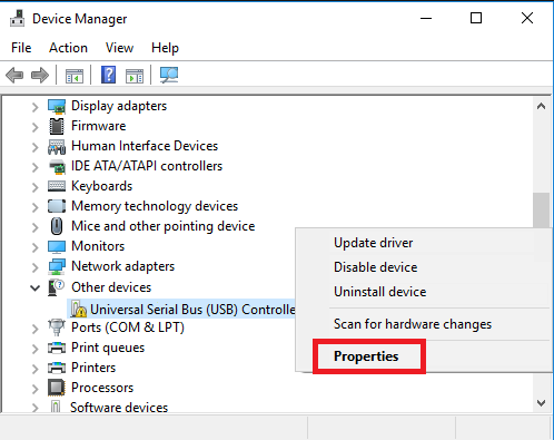 Controlador Universal Serial Bus Windows