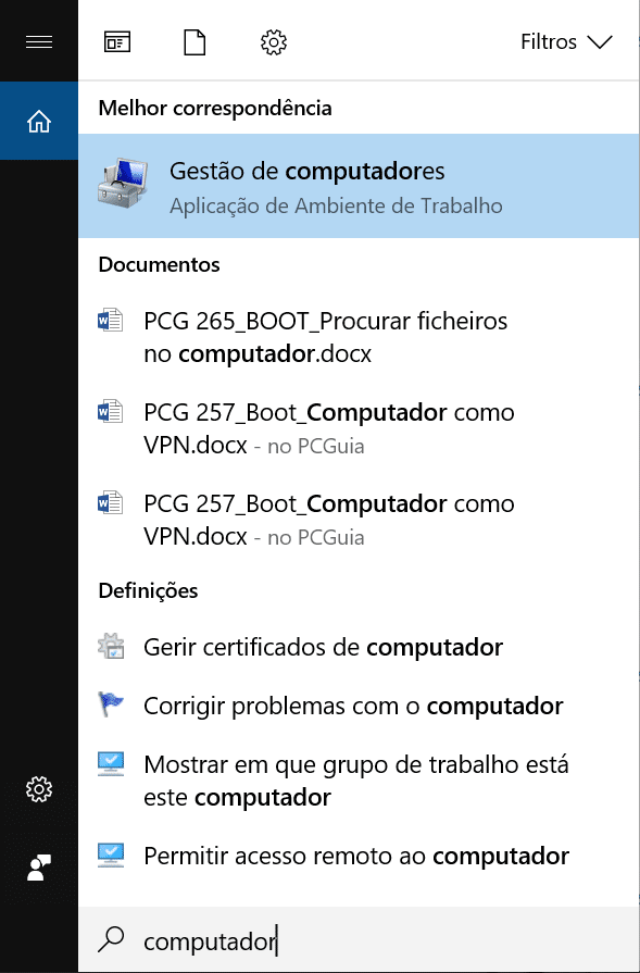 Procure ferramentas de gerenciamento de computador