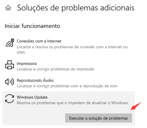 solucionar problemas de atualização do Windows