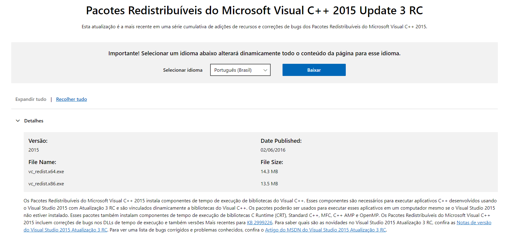 Microsoft Visual C++ 2015