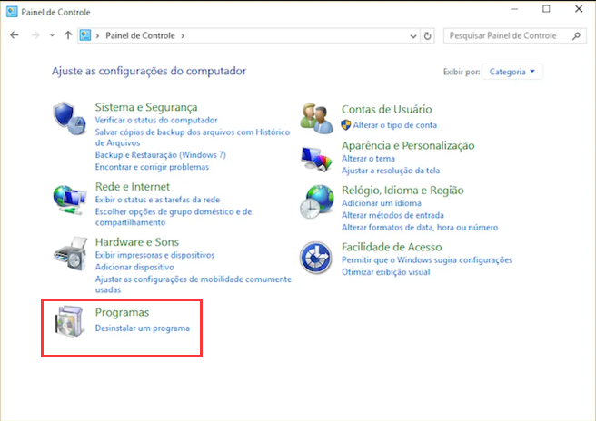 O que é o painel de controle do Windows