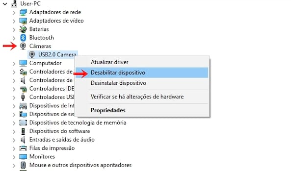 desativar driver do Windows 10