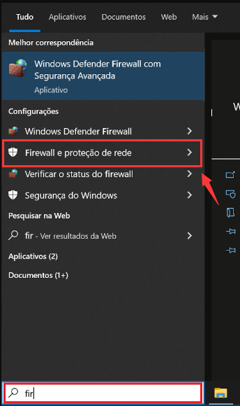 firewall de pesquisa