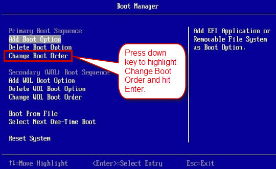 ibm bios boot manager