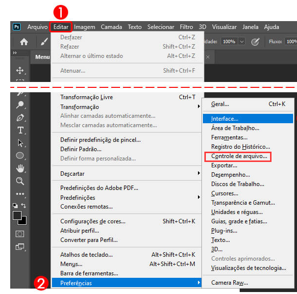 Manipulação de arquivos de preferências PS