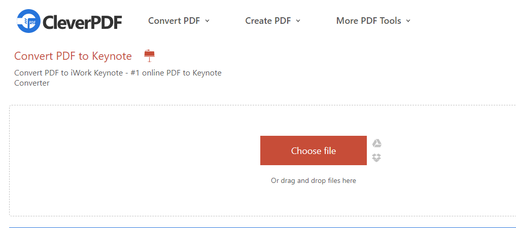 Converta PDF para Keynote com o CleverPDF