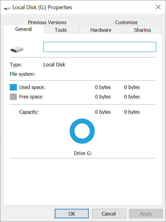 HDD 0 bytes