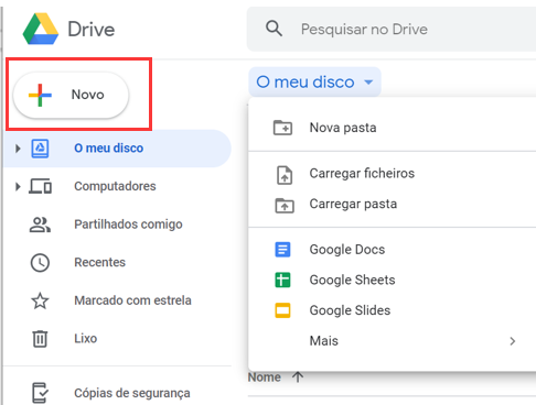 google meu disco rigido nuvem