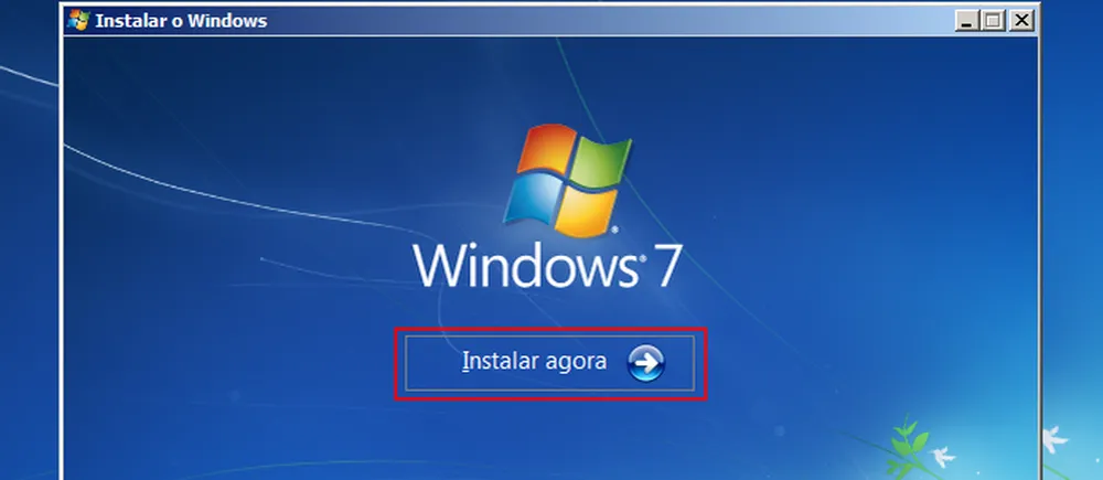 Iniciando a instalação do Windows 7