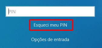 esqueci meu pin