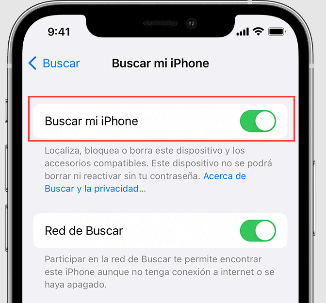 Buscar mi iPhone