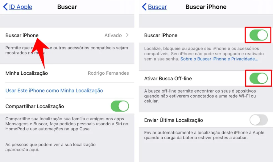 encontre meu iphone ios