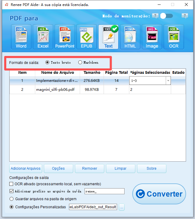 converter pdf para txt ou markdown